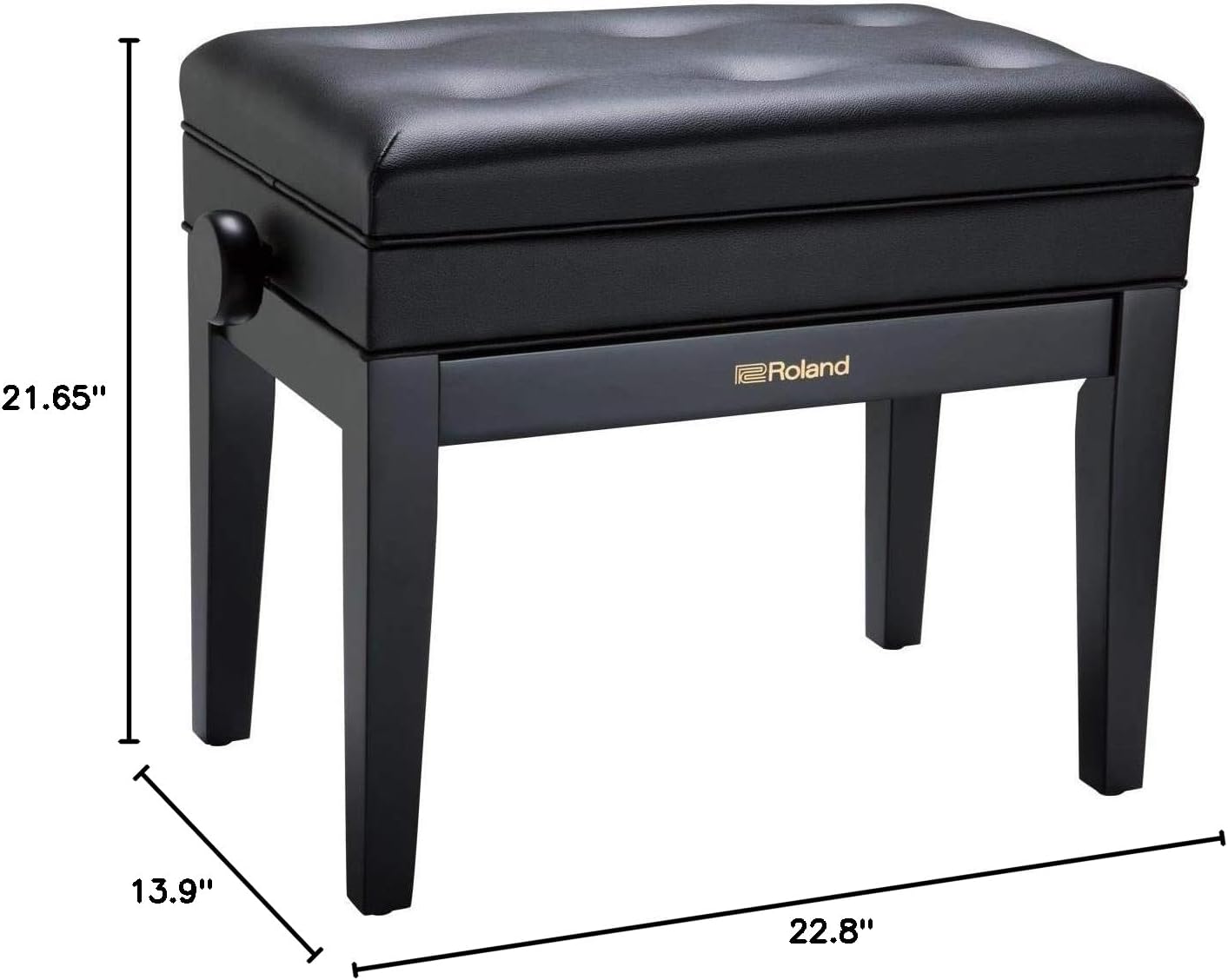 Roland RPB-400 Satin Black Adjustable Piano Bench