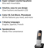 Panasonic KX-TGB812S Compact Cordless Phone 2-Handset Black/Silver