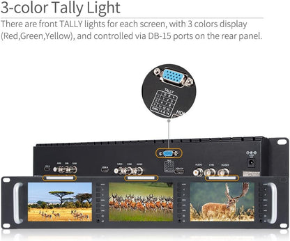 FEELWORLD T51 5 Inch 2RU SDI Rack Monitor
