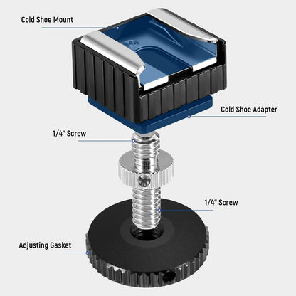 Neewer 10101025 Flash Hot Shoe Adapter 1/4" Screw 2-Pack