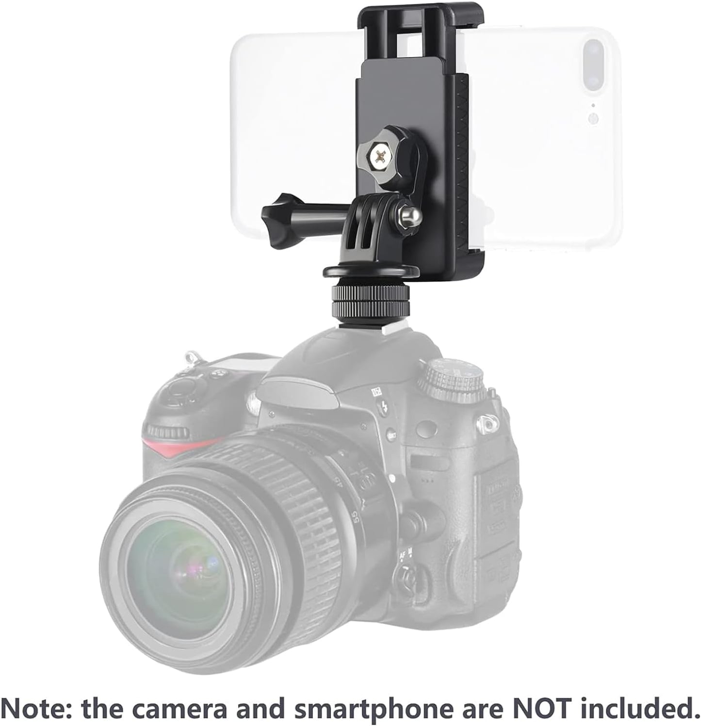 Neewer 10089743 Phone Holder - Hot Shoe Mount Adapter for Action Cameras