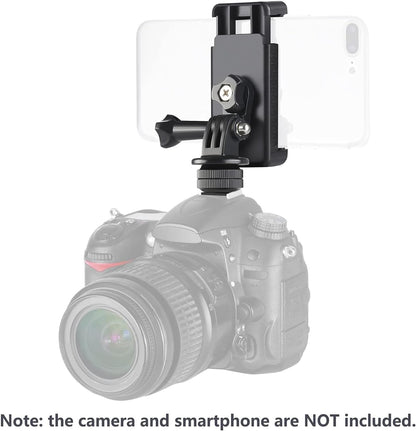 Neewer 10089743 Phone Holder - Hot Shoe Mount Adapter for Action Cameras