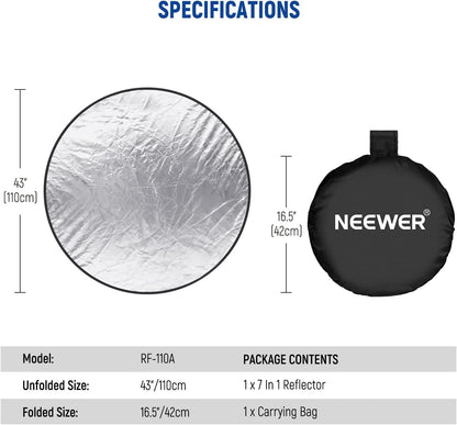 Neewer 10102405 43" 7-in-1 Photography Reflector