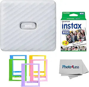 Fujifilm Instax Link Wide Printer Ash White + Film Bundle