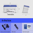 HP HPKE100 Shipping Label Printer - 4x6 Direct Thermal, USB