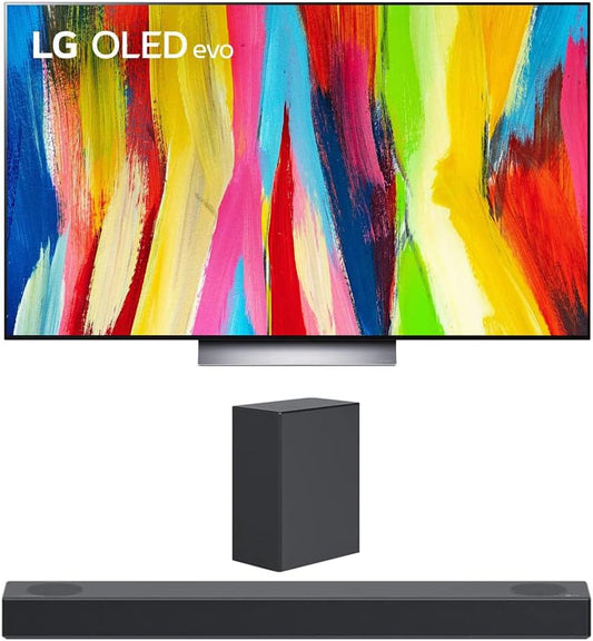 LG E75LGOLED55C2PUA 55" 4K OLED TV Dolby Atmos Bundle