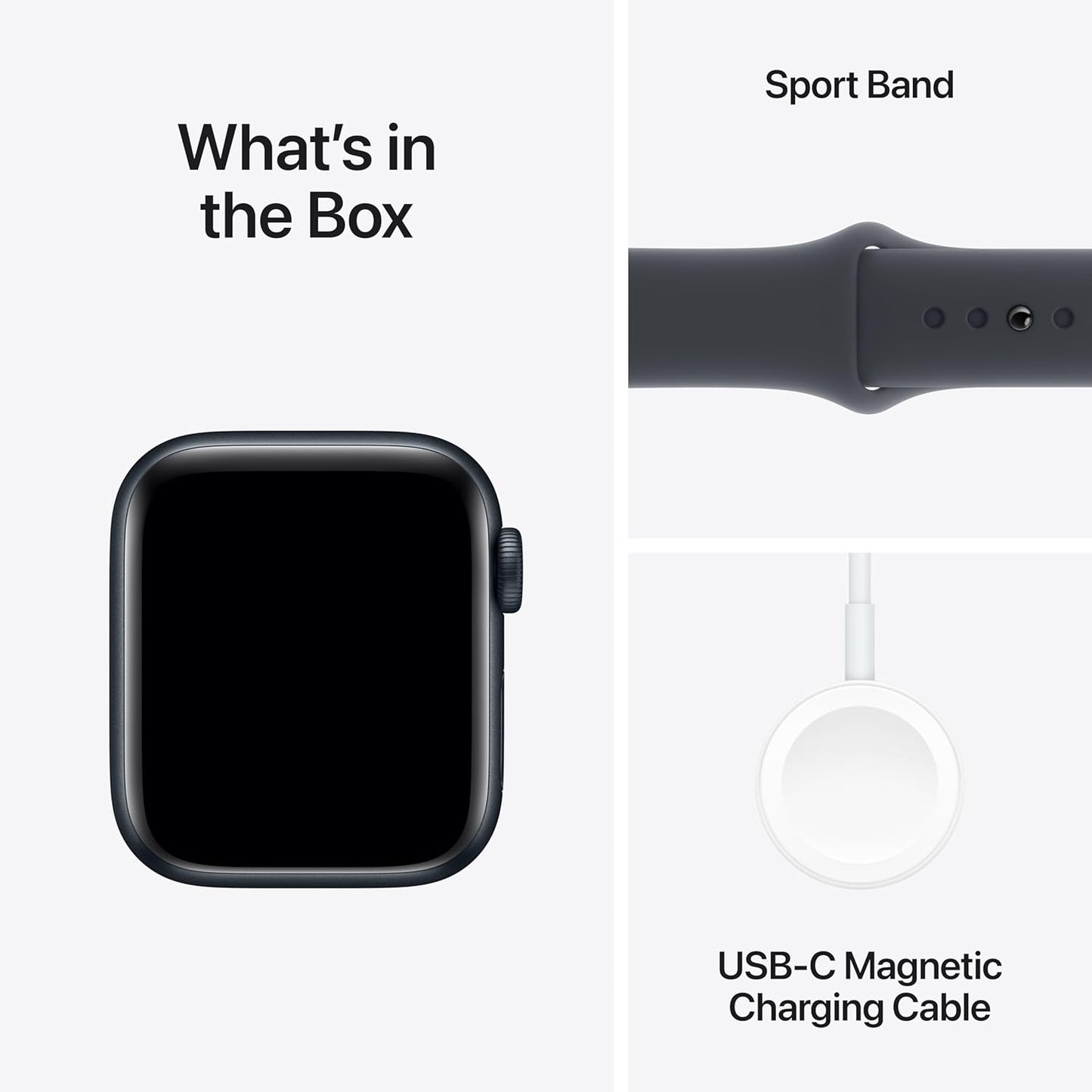 Apple MXE73LL/A Watch SE (2nd Gen): GPS 40mm, Midnight Aluminum