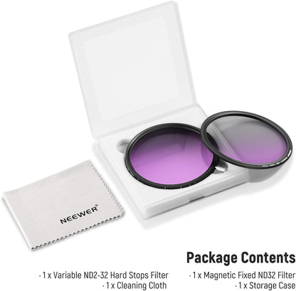Neewer 10104586 82mm Variable ND Filter Magnetic ND32