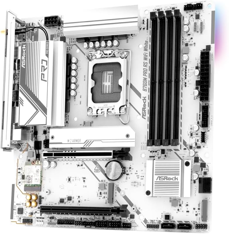 ASRock B760M PRO RS WIFI White Micro ATX DDR5 Motherboard