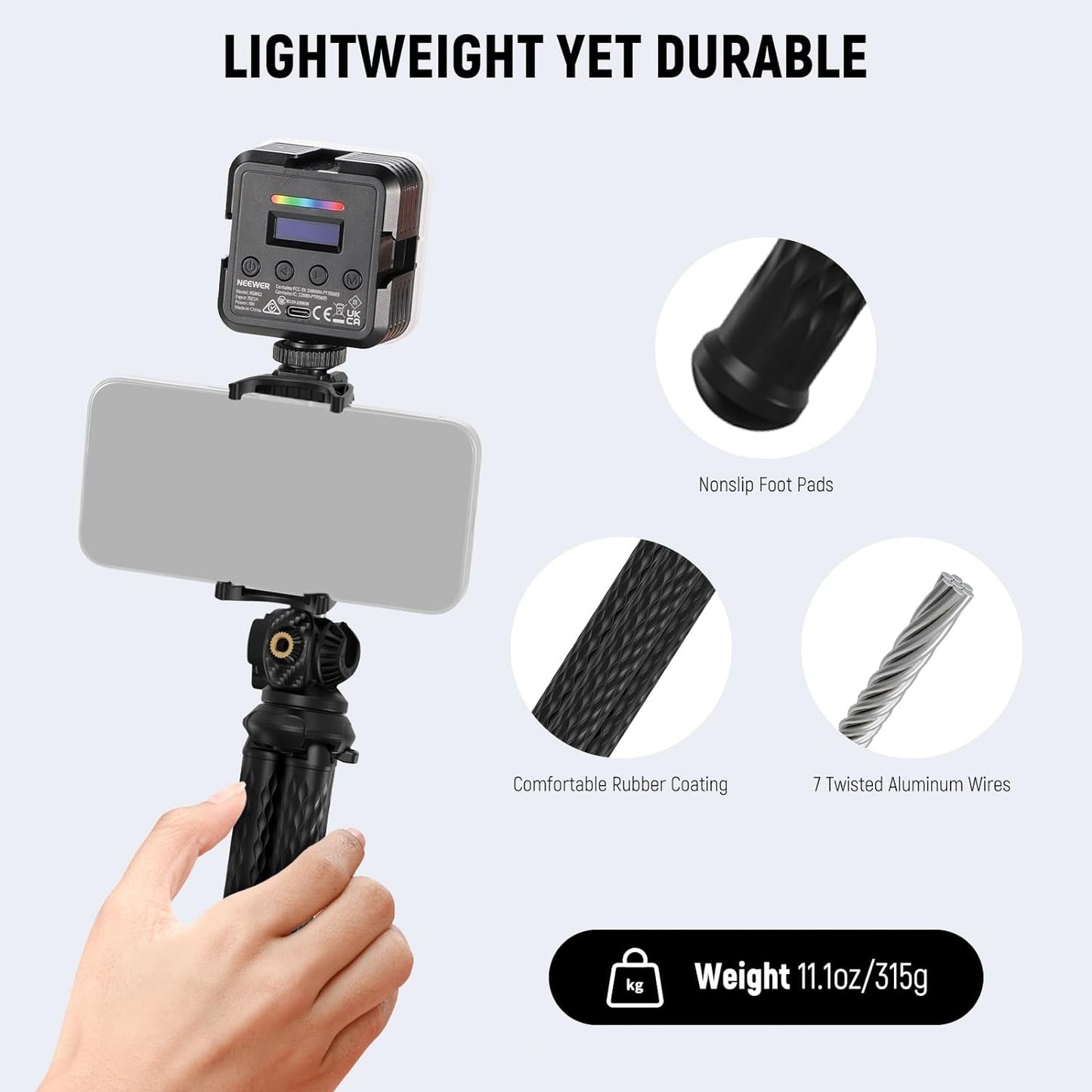 Neewer TP34 Flexible Tripod Mini Camera Phone Stand with Remote