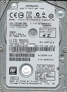 Hitachi HTS545050A7E380 500GB SATA 2.5" Hard Drive