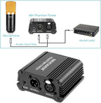 Neewer 90088102 48V Phantom Power Supply with XLR Cable (2 Pack)