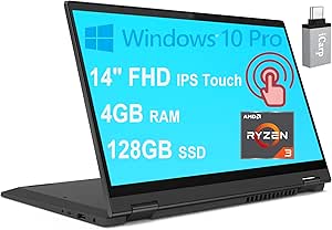 Lenovo Flex 5 14" 2-in-1 Laptop - Ryzen 3, 4GB RAM, 128GB SSD