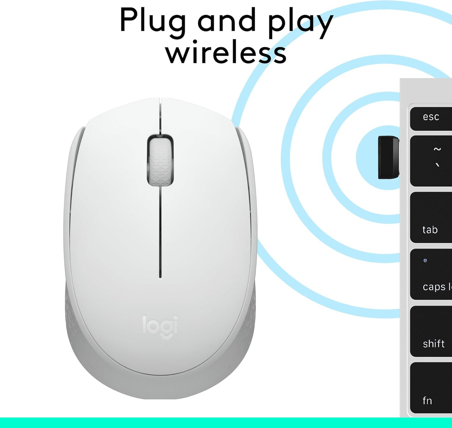 Logitech M170 Off-White Wireless Mouse for PC