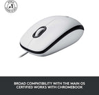 Logitech 910-005004 M100 Wired USB Mouse White