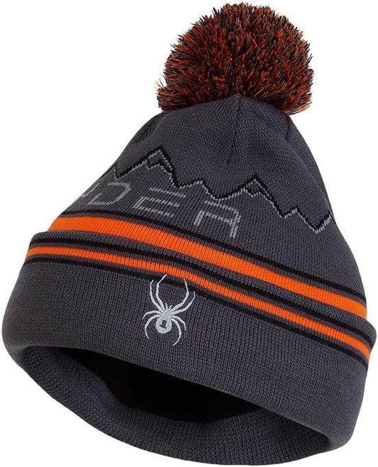 Spyder 197152-029-One Size Boy's Icebox Pom Hat - Ebony