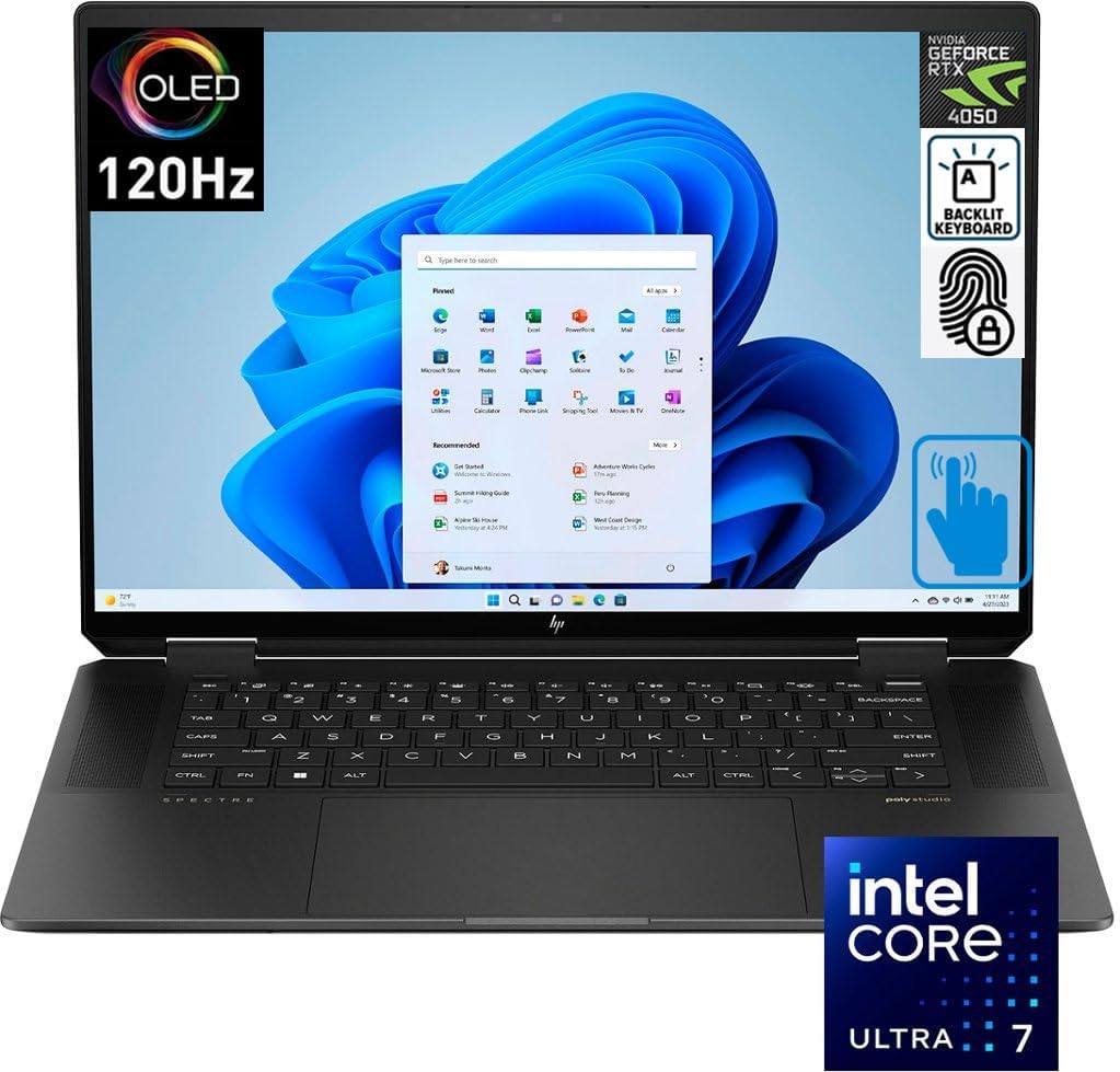 HP Spectre x360 OLED RTX 4050 2-in-1 Laptop