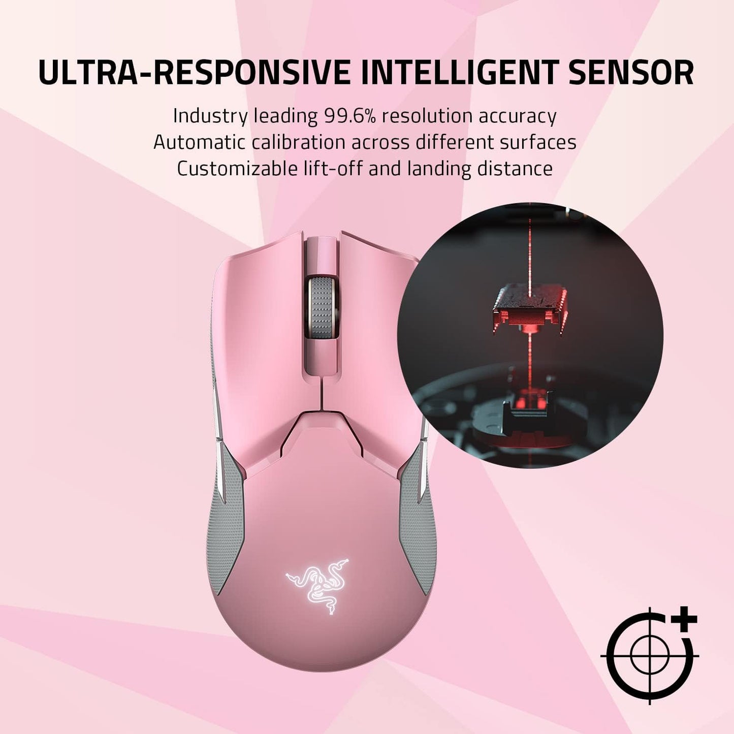 Razer RZ01-03050300-R3M1 Viper Ultimate Quartz Pink Wireless Mouse