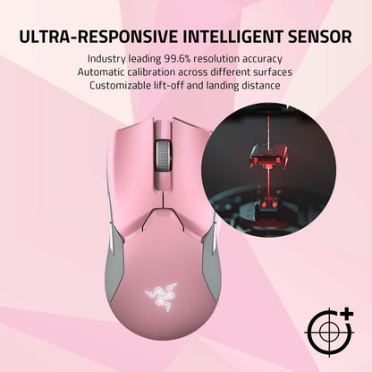 Razer RZ01-03050300-R3M1 Viper Ultimate Quartz Pink Wireless Mouse