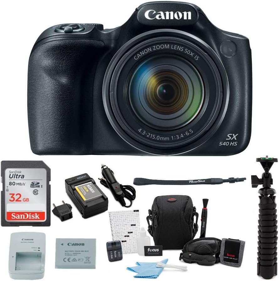 Canon SX540 HS 50x Zoom Digital Camera Bundle