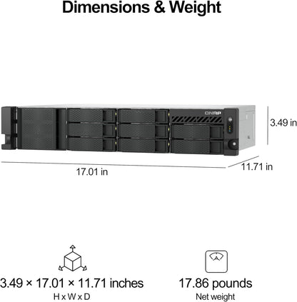 QNAP TS-855eU-8G-US 8-Bay 2U Rackmount NAS