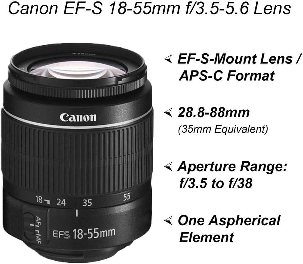 Canon 850D Rebel T8i DSLR Camera Lens Bundle Renewed