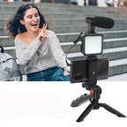 IHRTLH Portable Continuous Fill Light with Phone Holder and Stand