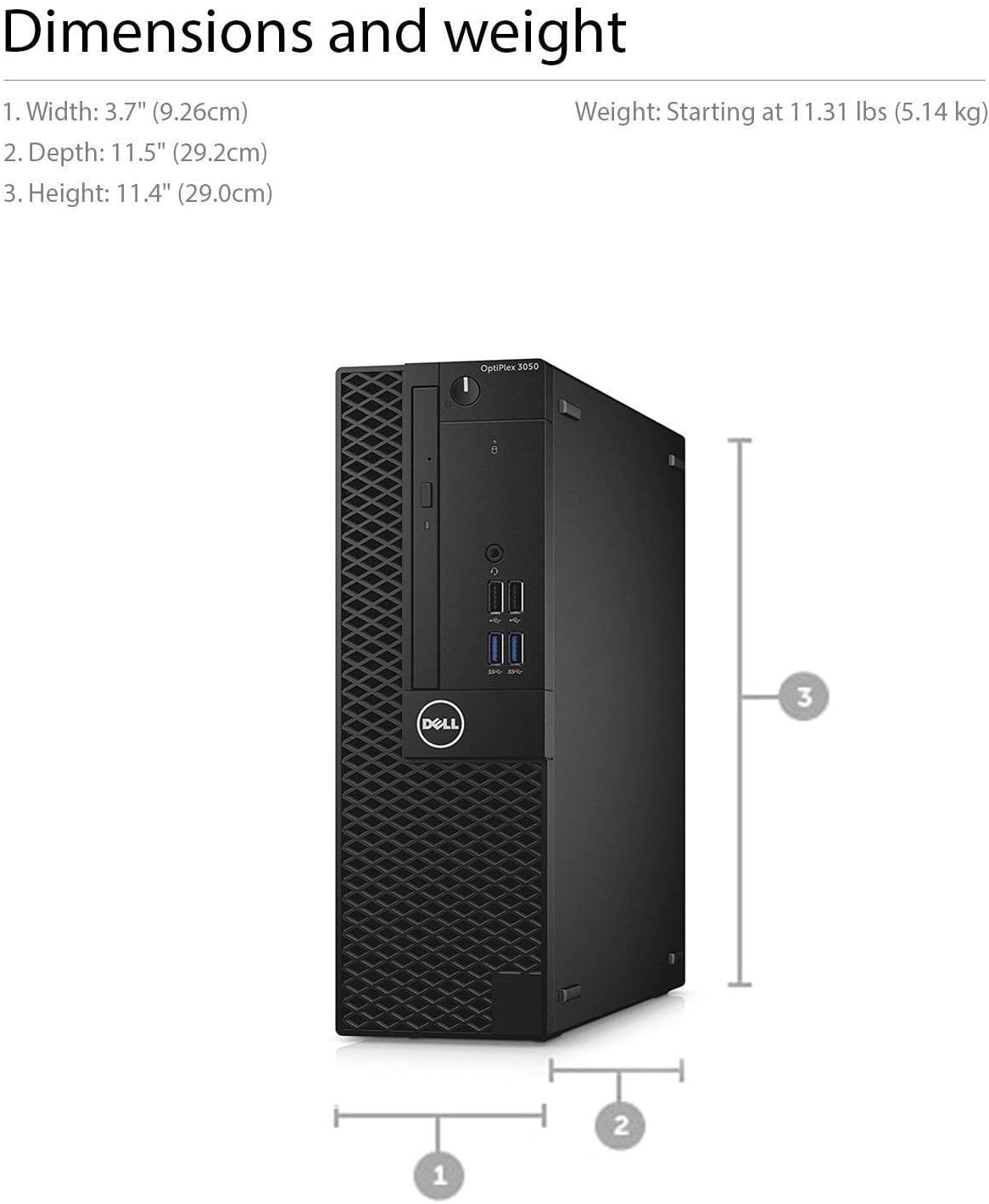 Dell OPTIPLEX5050SFF-I5-7500 Small Form Factor PC - i7, 16GB, 512GB SSD (Renewed)