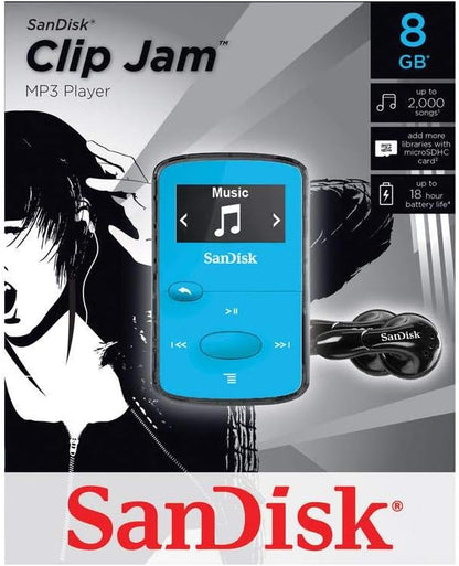 SanDisk SDMX26-008G-G46B Clip Jam 8GB MP3 Player Blue