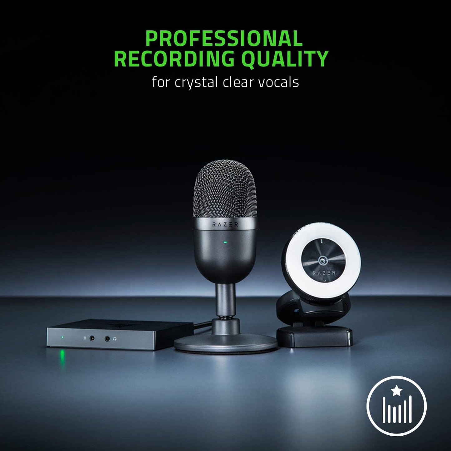 Razer RZ19-03450100-R3U1-cr Seiren Mini USB Streaming Microphone Black Renewed