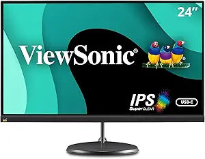 ViewSonic VX2485-MHU-CR 24 Inch USB-C IPS Monitor (Renewed)