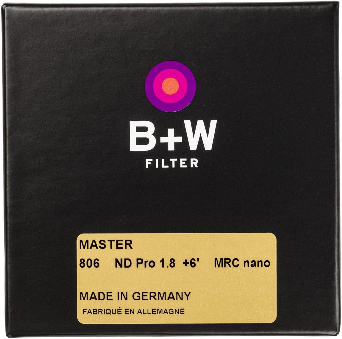 B+W 1101581 72mm MASTER ND 1.8 MRC Filter