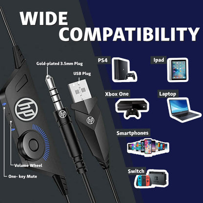 HP 2131 Wired Gaming Headset Noise Cancelling Microphone