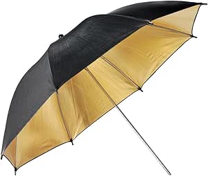 Neewer 10000183 84cm Black & Gold Reflective Umbrella — main product image