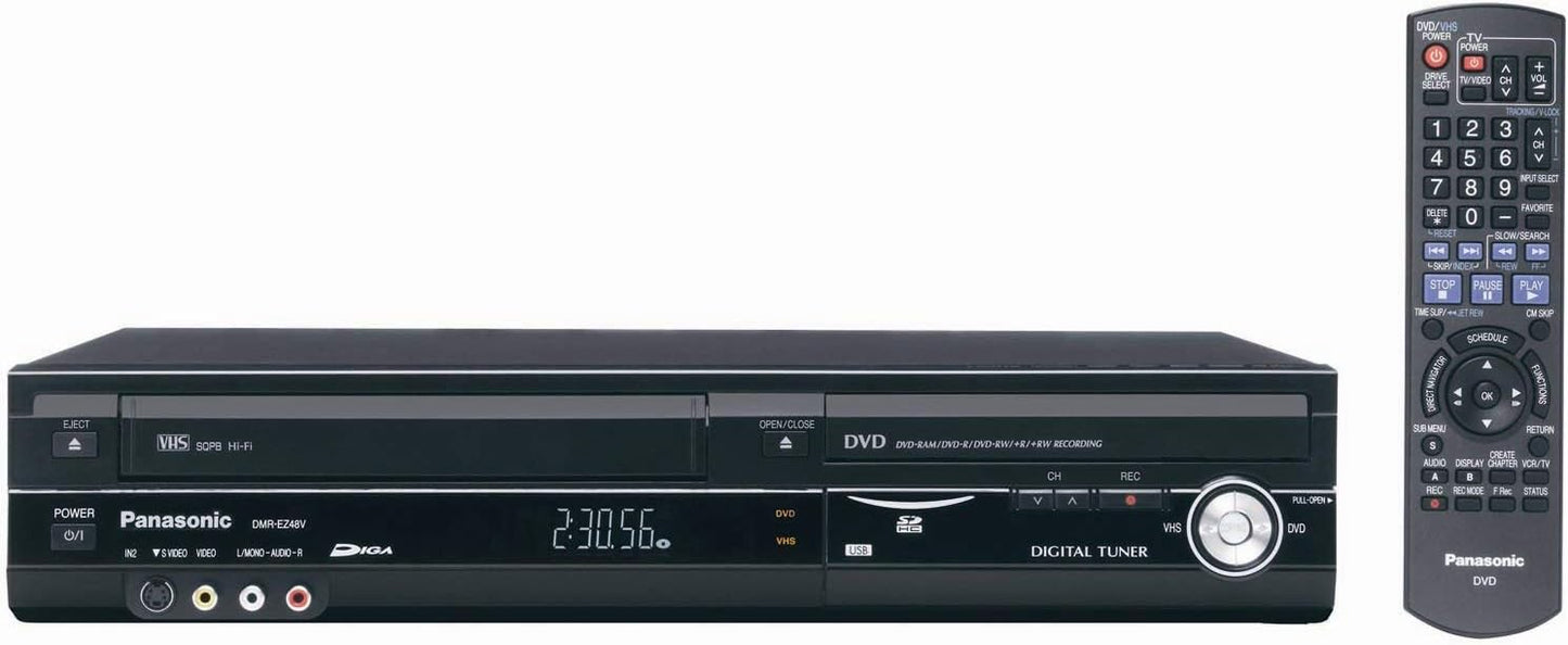 Panasonic DMR-EZ48VP-K VHS DVD Recorder Combo