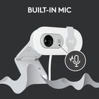 Logitech 960-001616 Brio 100 Full HD 1080p Webcam - Off White