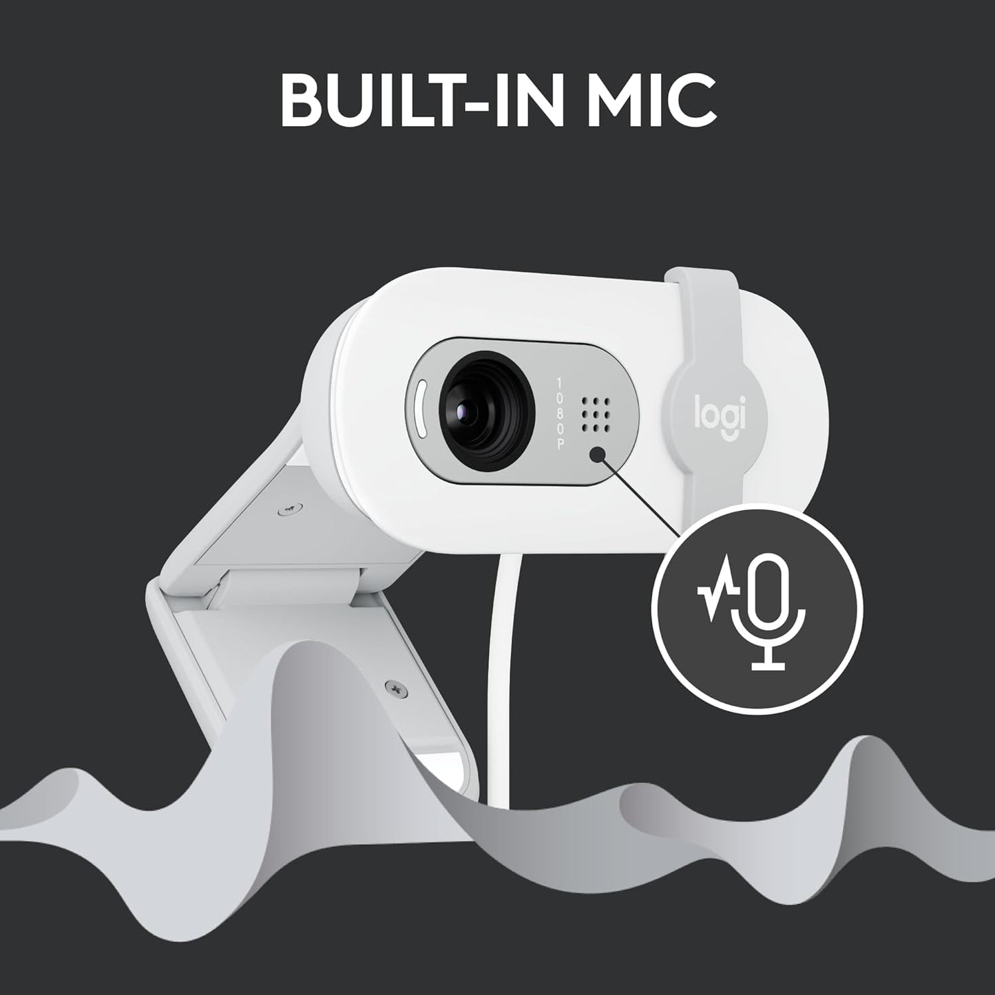 Logitech 960-001616 Brio 100 Full HD 1080p Webcam - Off White