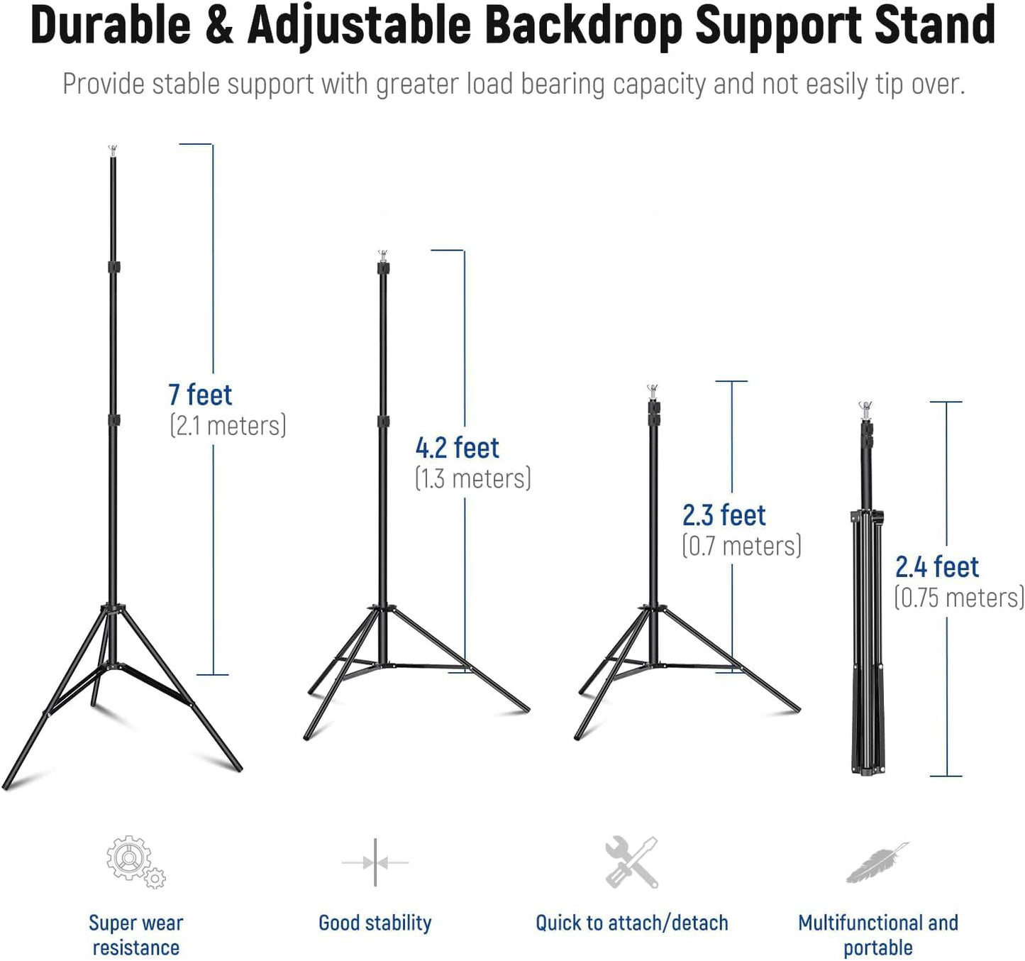 Neewer 10100392 Photo Studio Backdrop Support Kit