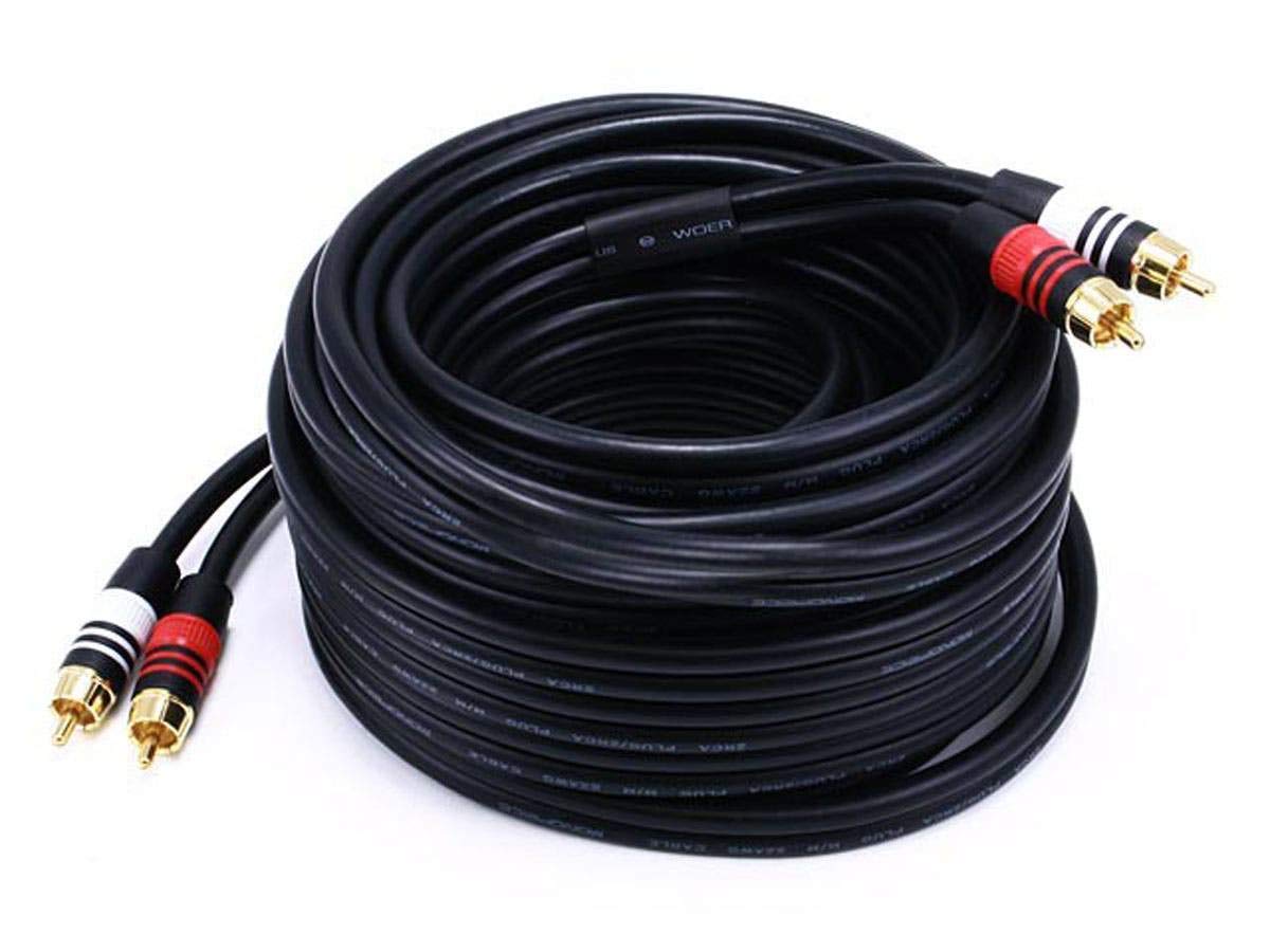 Monoprice 102864 Premium 2RCA Male to Male Audio Cable 6ft