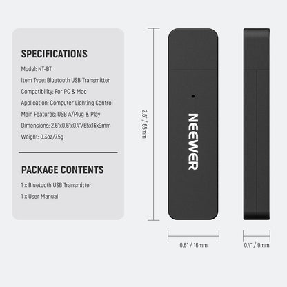 Neewer NW-BT Bluetooth USB Transmitter for LED Lights