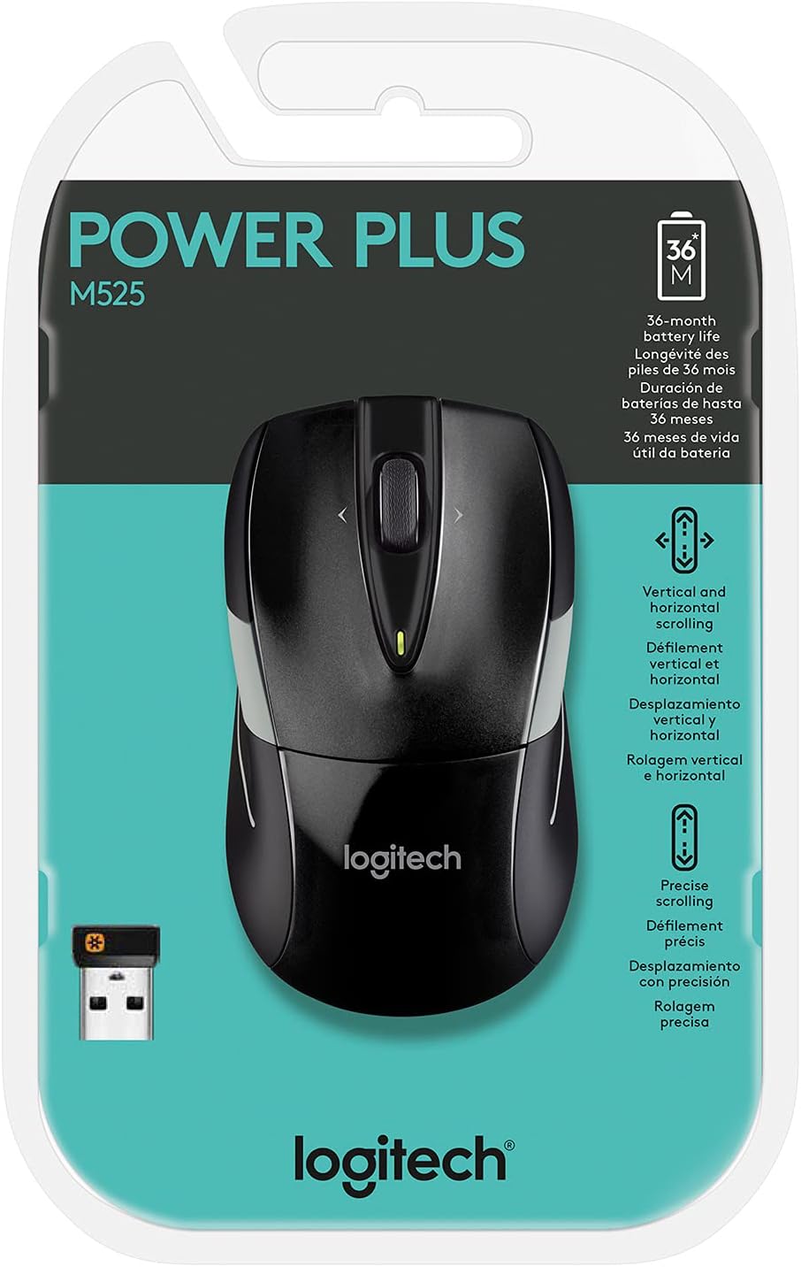 Logitech 910-002696 M525 Wireless Mouse Black/Gray