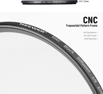 Neewer 67mm Black Diffusion Filter Cinematic Portrait