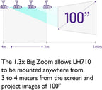 BenQ LH710 1080p Laser Projector Lamp-Free