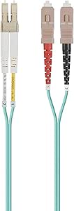 Monoprice 138352 OM3 Fiber Optic Cable, LC/UPC-SC/UPC 30M