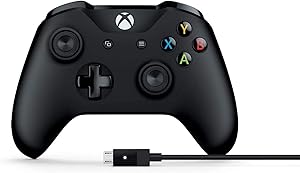 Microsoft 4N6-00001 Xbox Controller + Cable for Windows (Renewed)