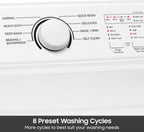 Samsung WA41A3000AW/A4: 4.1 cu. ft. Top Load Washer, Soft-Close Lid, White