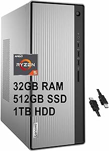 Lenovo IdeaCentre 5 Desktop Ryzen 5 4600G Renewed — main product image