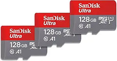 SanDisk Ultra microSDXC UHS-I 128GB 3-Pack Memory Card