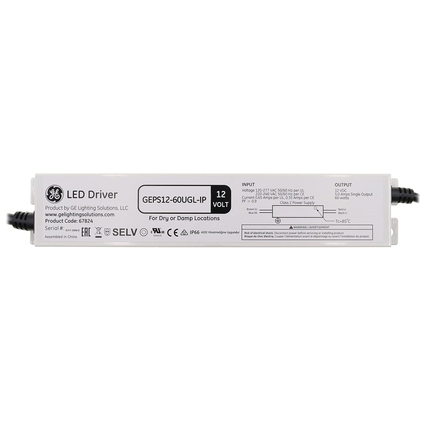 GE GEPS12-60UGL-IP 12V 60W LED Driver