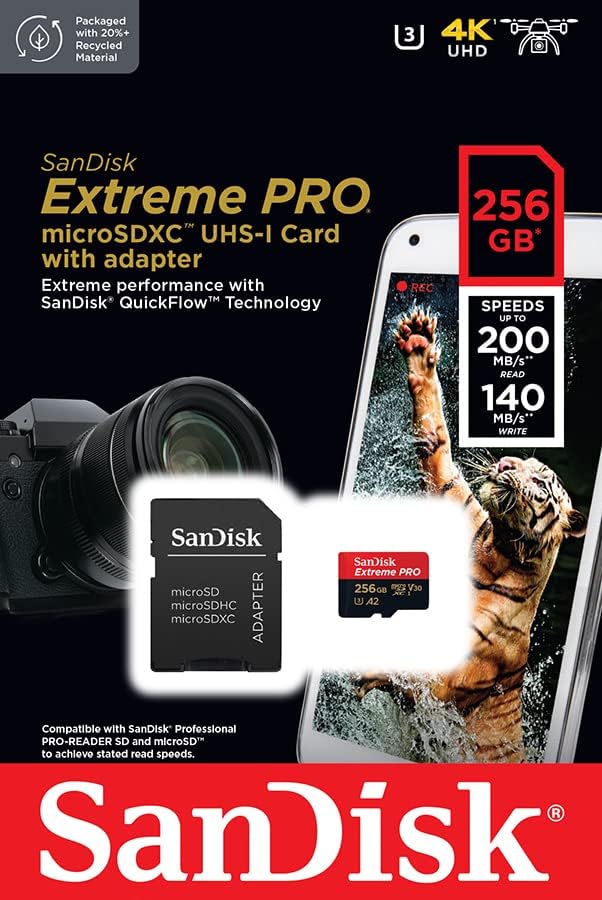 SanDisk SDSQXCD-256G Extreme Pro 256GB MicroSD Card